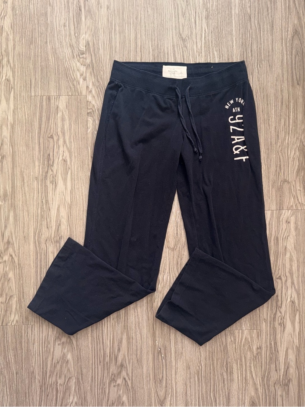 Vintage Abercrombie & Fitch Sweatpants Navy Blue Women’s Size Small Y2K Logo